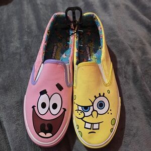 SpongeBob SquarePants Women's Sneakers - Pink and Yellow Size 8½